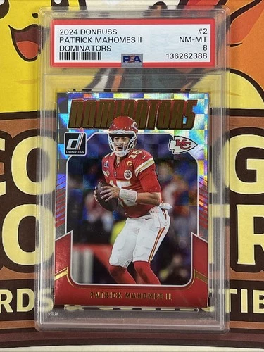 2024 Donruss Patrick Mahomes Dominators Insert #2 PSA 8 (New Cert) Chiefs