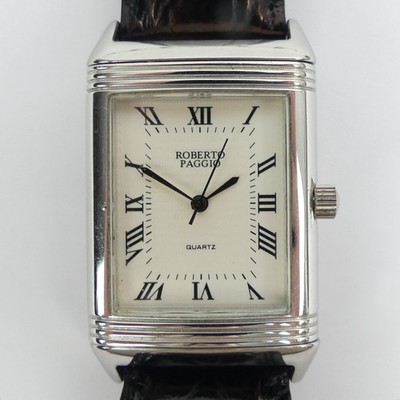 ROBERTO PAGGIO TANK DIAL REVERSO HERREN UHR IN GUTEM ZUSTAND