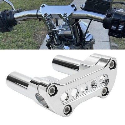 Chrom Gerade 4 ''Lenker Riser 1'' Top Clamp Für Harley Road Glide Softail