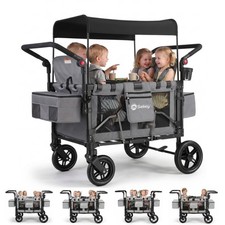 Kinder Bollerwagen Faltbar mit 4 Sitze Kinder...