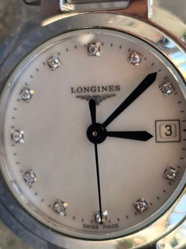 Longines PrimaLuna Damenarmbanduhr Edelstahl Perlmutt Diamanten Quarz - Bild 11 von 24