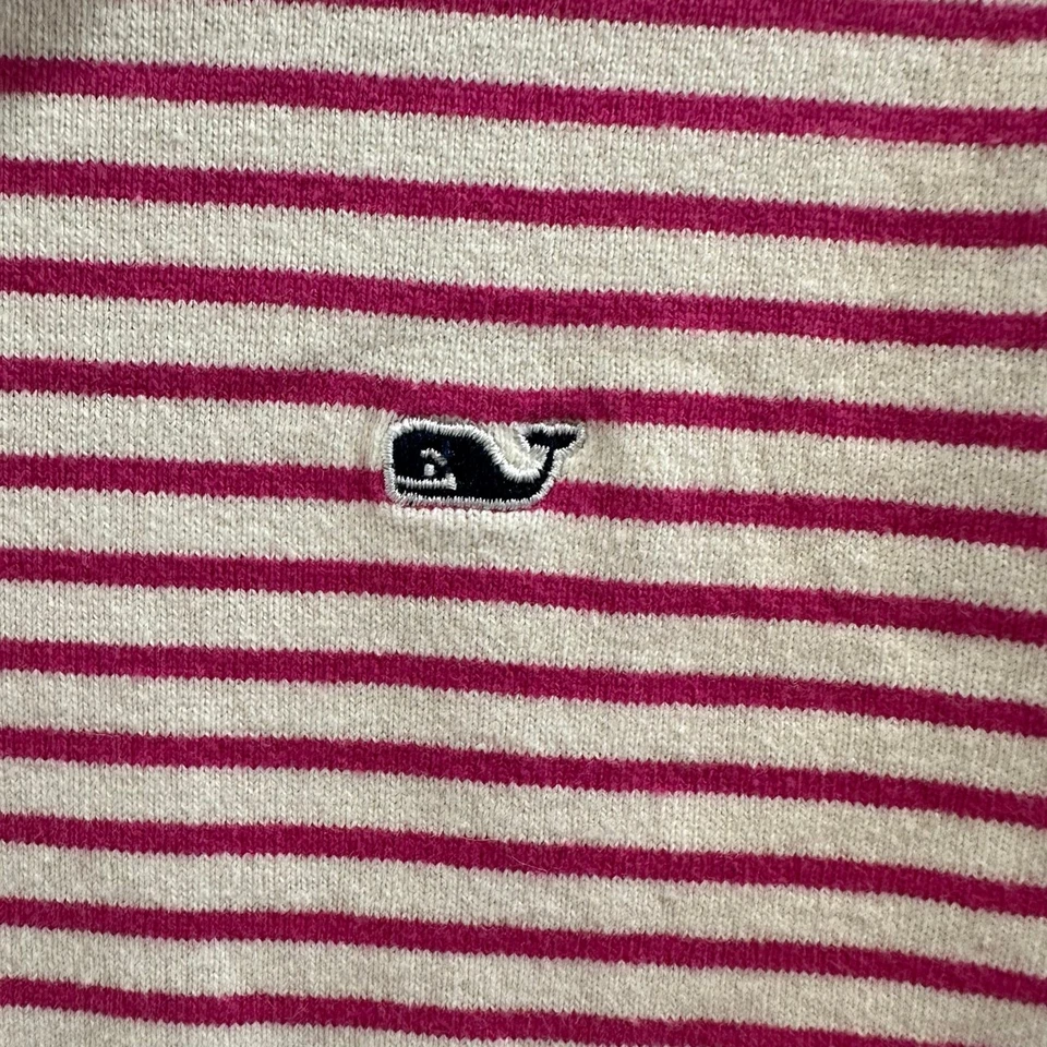 Vestido suéter listrado gola capuz Vineyard Vines 100% algodão tamanho meninas XL 16 - Imagem 3 de 4