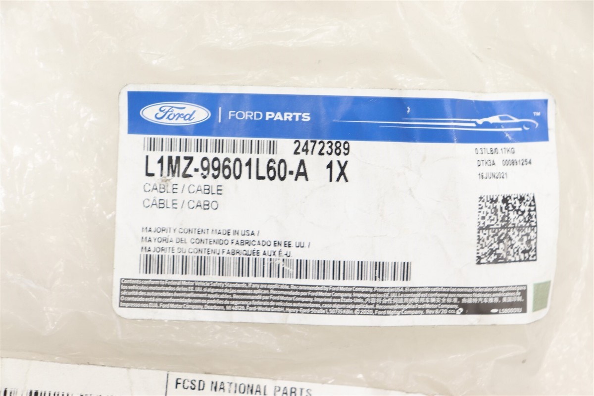 NEW Ford 2nd Row Seat Back Latch Release Cable Left L1MZ99601L60A