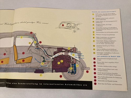 1952 Mercedes-Benz Original Typ 170D Katalogbroschüre, deutsch, sehr guter Zustand & SELTEN! - Bild 3 von 9