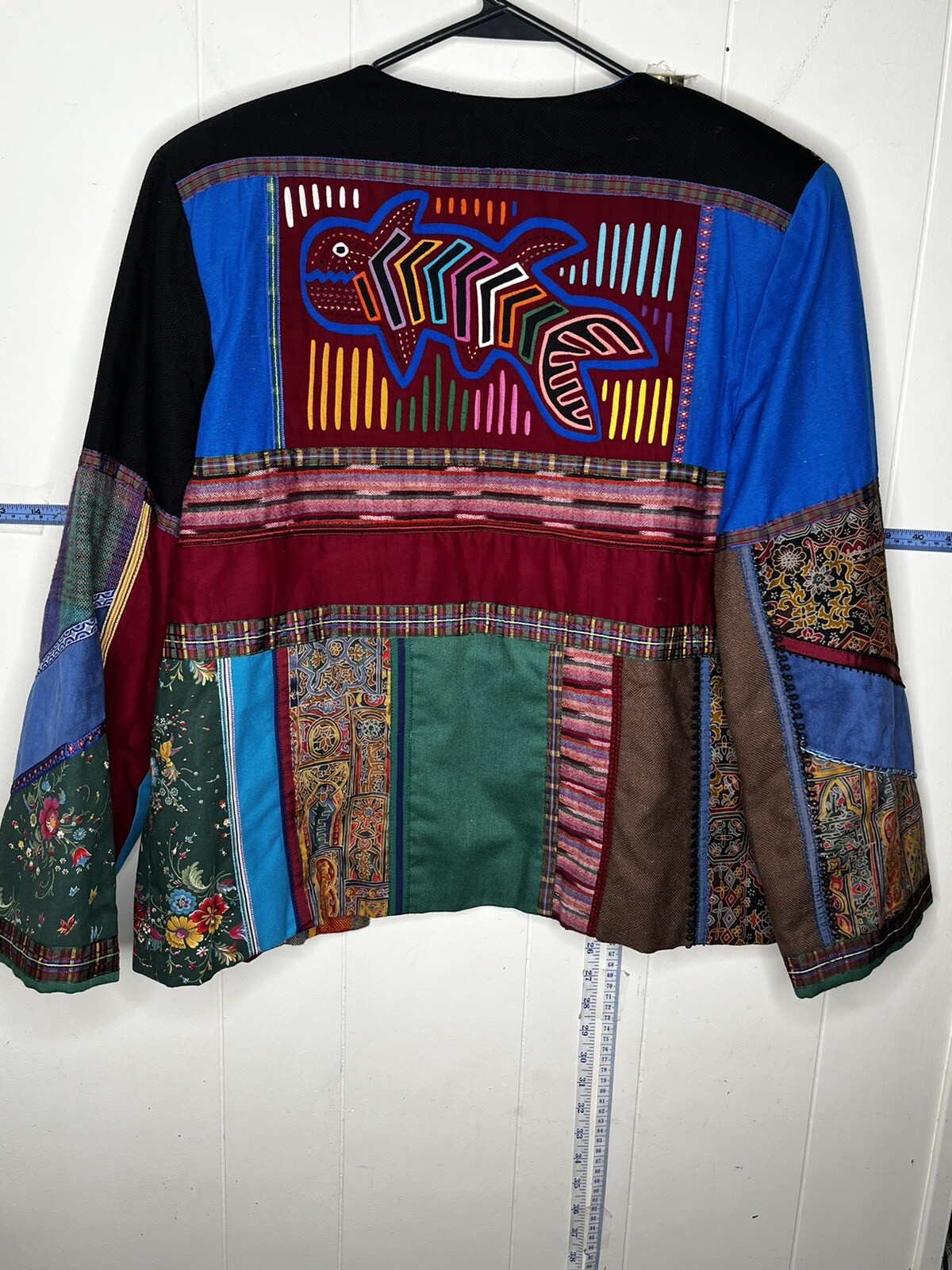 Quilt Embroidered Patchwork Hand Made Jacket Blaz… - image 7