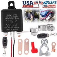 12V 200A Remote Battery Disconnect Switch For Car Truck Upgraded Kill Switch