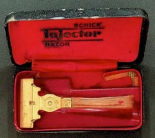 1930's EVERSHARP-SCHICK INJECTOR RAZOR w/ PLASTIC  CASE-A2