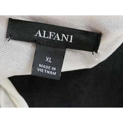 Alfani Top Blouse Women's Size XL White & Purple Striped Long Sleeve Round Neck - Picture 11 of 14