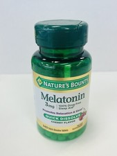 Nature  s Bounty Melatonin 3 mg Sleep-Aid Quick Dissolve Tablets, 240 Count