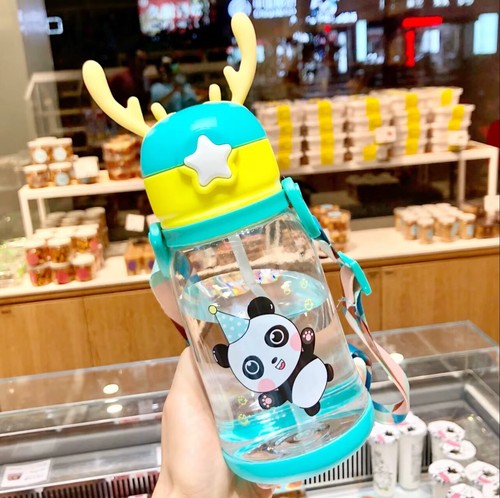 Cute Children's Cartoon Water Bottle With Strap - Picture 8 of 8