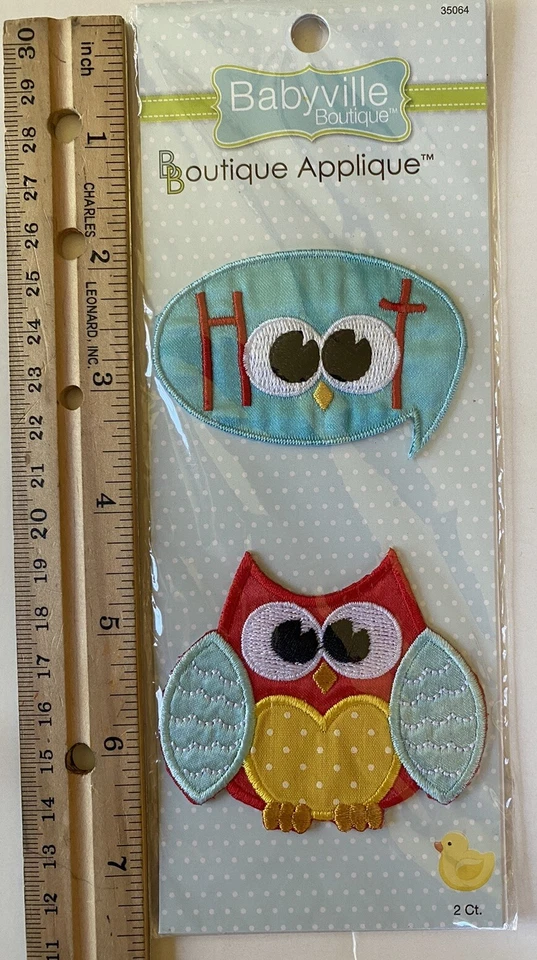 Lot 14 Vtg Iron Sew On Applique Patches: Baby Kid ABC 123 Boy Baseball Owl Cat + - Image 2 of 4
