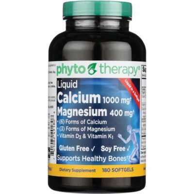 Phyto Therapy Liquid Calcium Magnesium 180 Sgels