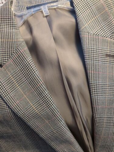 Lauren Ralph Lauren Blazer Men's 38R Silk & Wool Houndstooth 2 Btn Double Vented - Picture 4 of 13