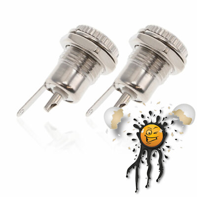 2 x Hohlstecker Buchse Anschluss Barrel Jack Socket 5,5x2,5 mm Metall 8A 50V