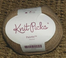 1 Skein Knit Picks "Palette" Fingering YARN Almond 100% Peruvian Highland Wool 
