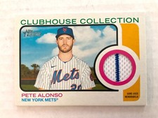 2022 Topps Heritage Clubhouse Collection RELIC - PETE ALONSO - Mets 2-Color!
