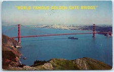 Air View of World Famous Golden Gate Bridge - San Francisco, California