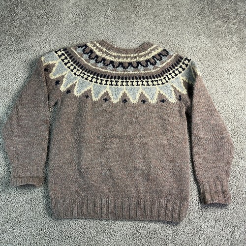 Suéter Woolrich DE COLECCIÓN Para Hombres XL Marrón Nordic Fair Isle 100% Lana Ski Lodge Años 80 - Imagen 5 de 11