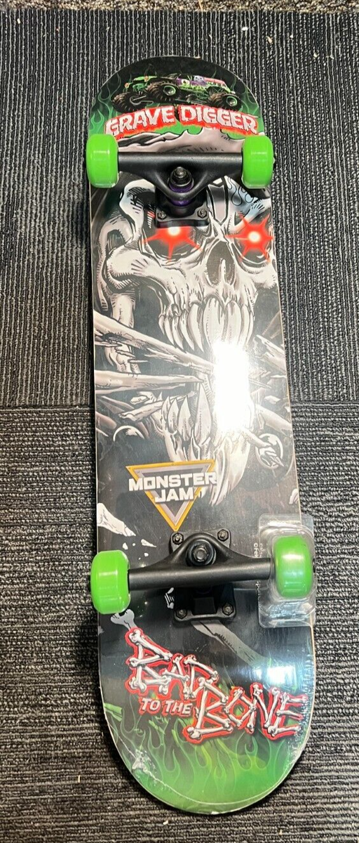Monster Jam Grave Digger Bad to the Bone Skate Board SIZE 31