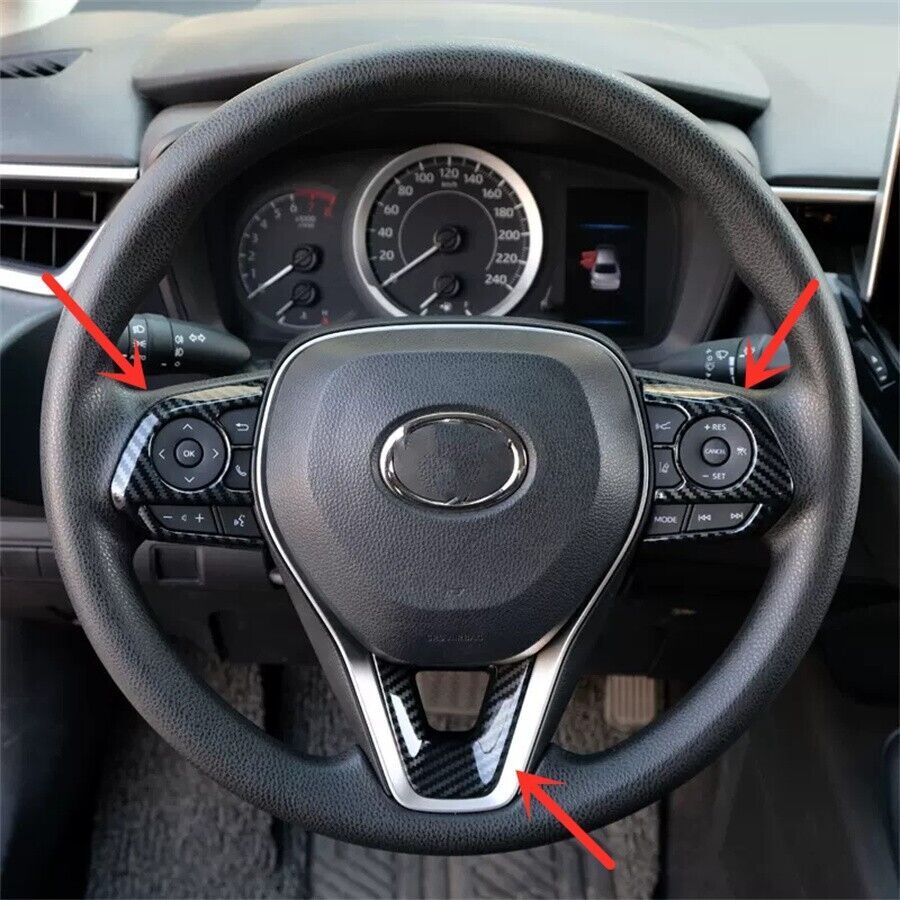 Toyota Corolla Grande Steering Wheel Trim In Carbon Fiber Multimedia