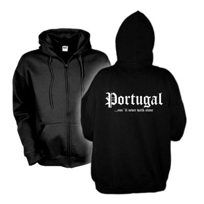 Kapuzenjacke PORTUGAL never walk alone Hoodie Sweatjacke S - 6XL (WMS01-49e)