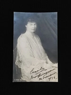Couronne Princesse Cecilie Auguste Marie 'Mecklembourg-Schwerin Signé Photo Card - Photo 1/4