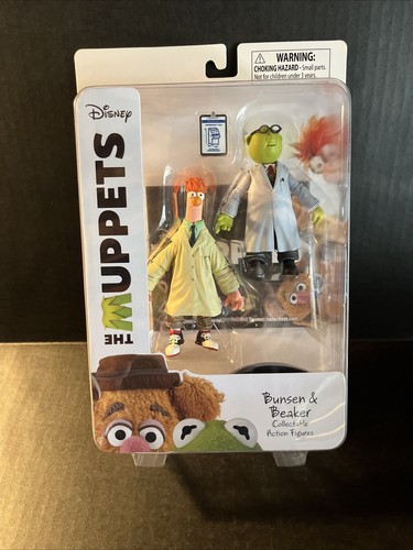 DISNEY DIAMOND SELECT TOYS I MUPPETS BUNSEN E BEAKER ACTION FIGURE NUOVO  - Foto 1 di 13
