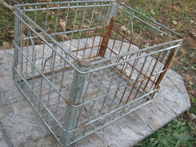 テント・タープ Vtg wire l milk crate 1967, Vintage Garden State Farms Milk Crate, Wire Milk Crate