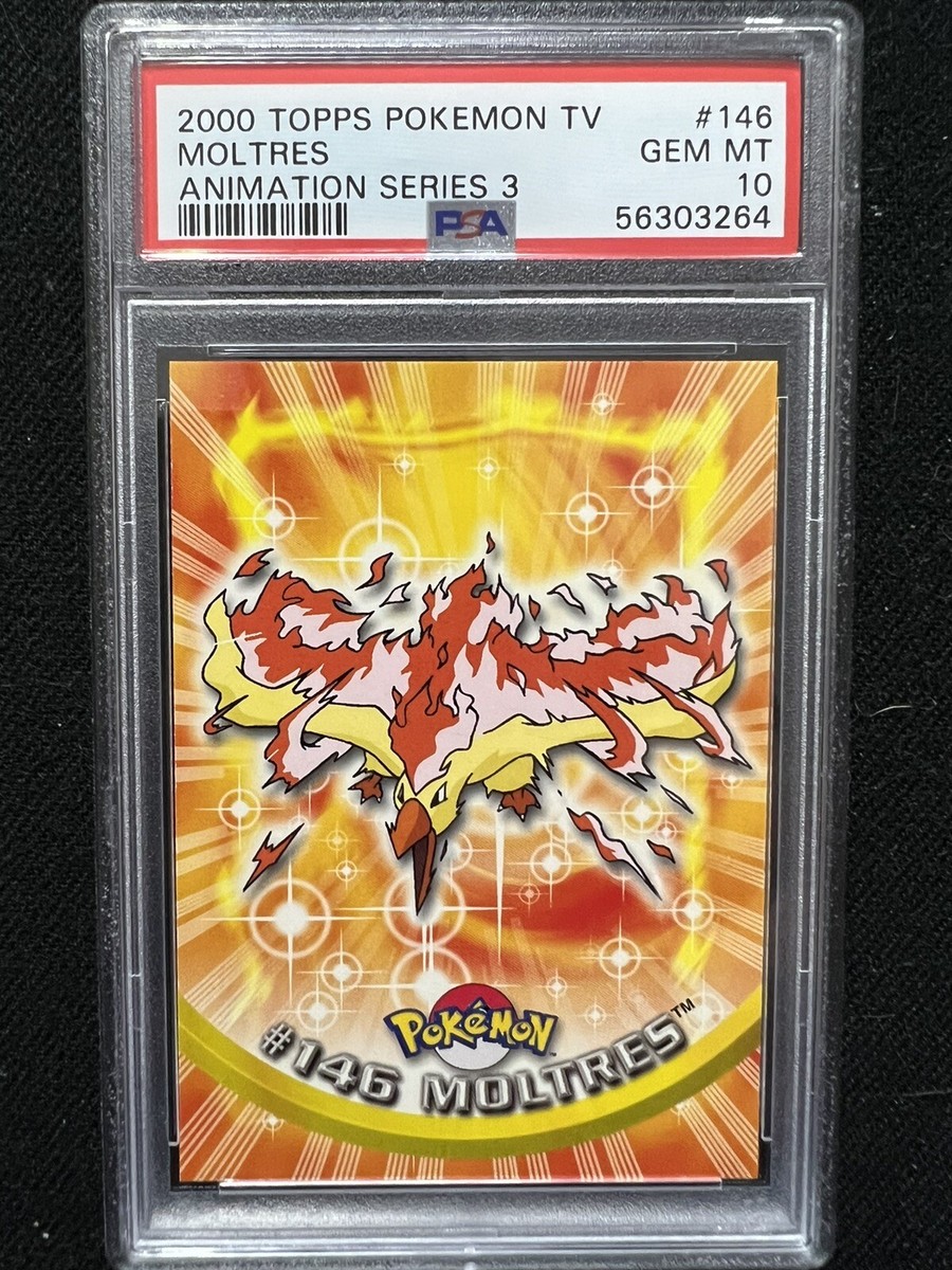 2000 Topps Pokemon TV Animation Series 3 Moltres #146 PSA 10 Gem