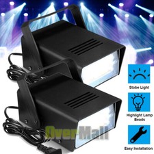 Mini Halloween White LED Strobe Light - Flash Speed Adjustable Disco Lights 2025