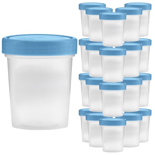 Specimen Cups with Leak Proof Screw on Lids 4Oz Clear Non Sterile Urine Sample - Picture 3 of 9