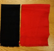 Soft Scarf Cotton Blend Red or Black 2 Different Sizes