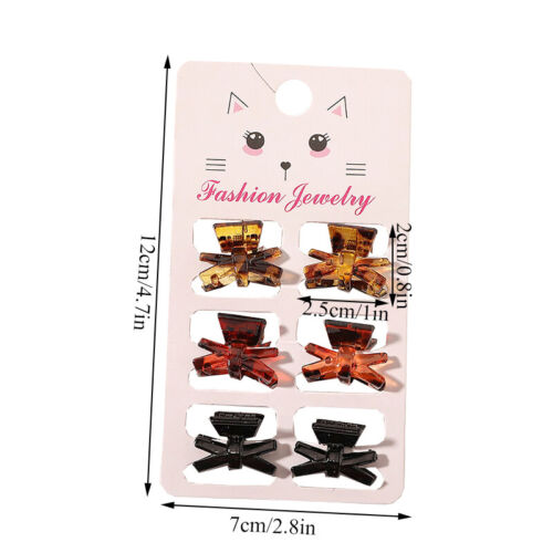 6 Stück Mini-Haarklammern Für Damen Und Mädchen Kleine Klemmen Niedliches ≌ - Picture 3 of 64