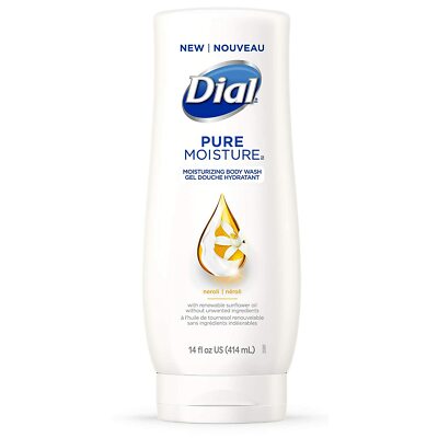 Dial Pure Moisture Body Wash Neroli 14 OZ Hydrating Body Wash with Sunflower Oil