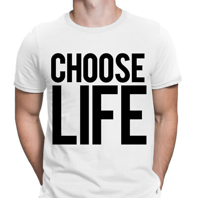 Choose Life T-Shirt inspiriert von Wham 80er Jahre Kostüm Retro Herren T-Shirts #UJG