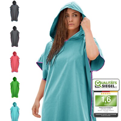 NirvanaShape   Badeponcho | Surf Poncho f. Erwachsene | Bademantel Herren Damen