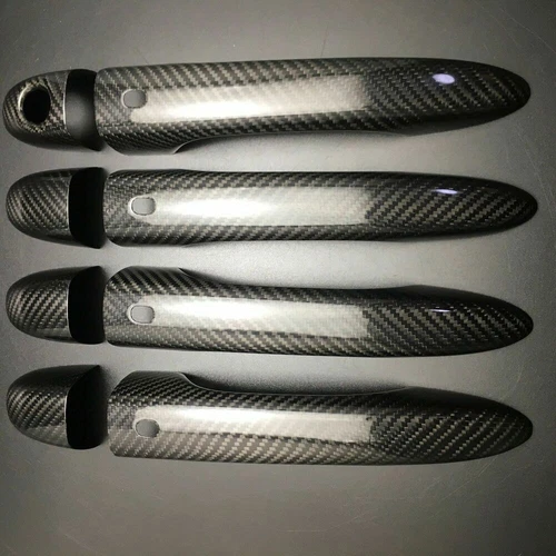 8PCS Real Carbon Fiber Door Handle Cover Trim Fit for Maserati Ghibli 2013-2018