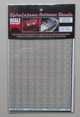LEOPARD UPHOLSTERY 1:24 1:25 SCALE MOTORSPORT MODEL ACCESSORY 1974