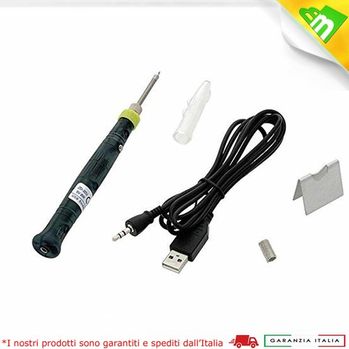 MICRO MINI SALDATORE SALDATURA SMD STAGNO USB 5V 2A RAPIDO PUNTA 0,1mm ZD 20U - Foto 3 di 12
