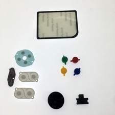 For Nintendo Game Boy Zero DMG-01 Buttons Conductive Rubber Mod Kit Glass Lens