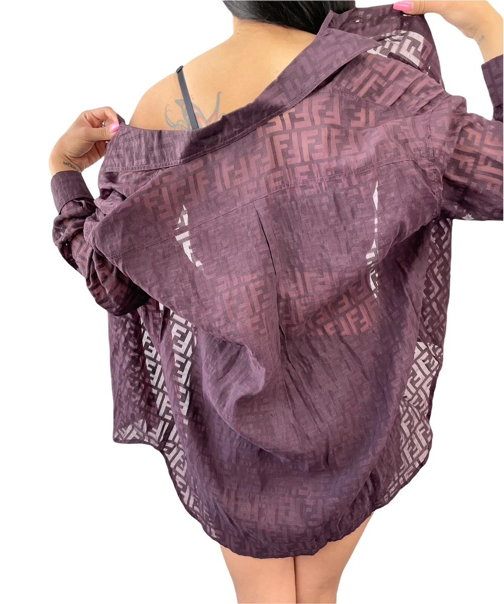 Purple sales fendi shirt