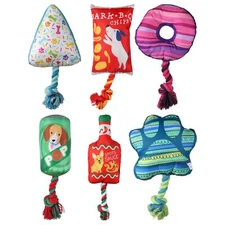 Greenbrier Kennel Club Shaped Dog Toy with attached Rope