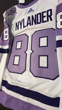 William Nylander Adidas Authentic Hockey Fights Cancer Stitched Jersey Leafs NWT