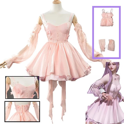 Game Love and Deepspace Cosplay Mc Hunter Cosplay Girls Women Pink Dress Uniform - Picture 7 of 17