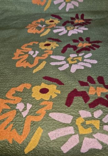 RARE CURIO Collection Super Soft 3 pc Bedspread Set Green With Chenille Pattern - Picture 11 of 18