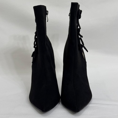 Journee Collection DEANDRA spitz zulaufender Reißverschluss hoher Absatz Stiefeletten schwarz Größe 9,5 - Bild 3 von 7