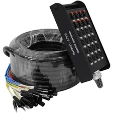 XLR Audio Snake Cable Stage Box TRS 1/4" Returns  12, 16, 24 Channel 50' to 150'