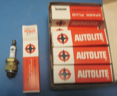 'NOS' A9X Autolite Spark plugs gold finish Marine applications Made in USA