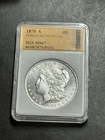1879 S Morgan Silver Dollar RARE SGS Holder Graded Gem BU MS++ Coin (Slab1228)