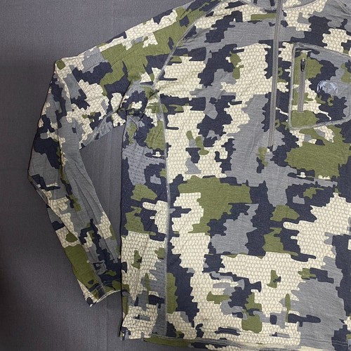 Kuiu Nuyarn ULTRA Merino 145 Zip-T Hunting Hoodie Camo 1/4 Zip Mens Large - Picture 3 of 13